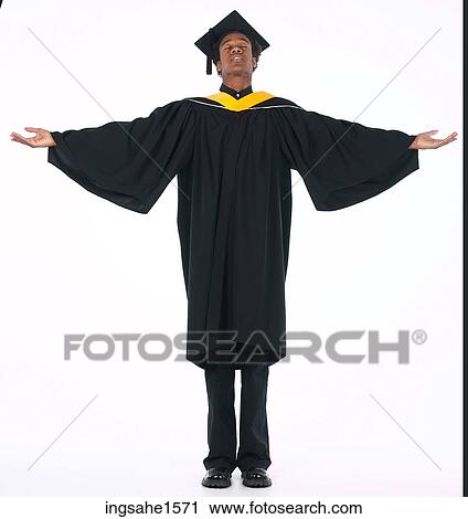 young man wearing graduation gown View Large Photo Image Stock Image - young man wearing graduation gown . Fotosearch