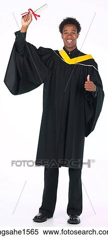 young man wearing graduation gown View Large Photo Image Stock Photography - young man wearing graduation gown . Fotosearch