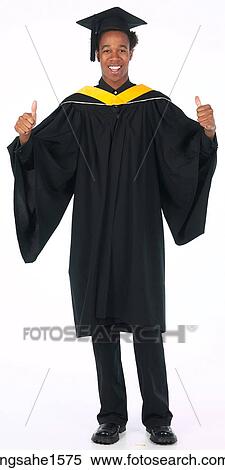 young man wearing graduation gown View Large Photo Image Stock Photography - young man wearing graduation gown . Fotosearch