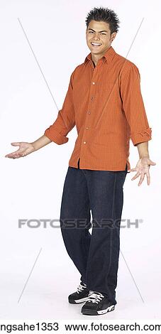 young man with orange shirt View Large Photo Image Stock Image - young man with orange shirt . Fotosearch