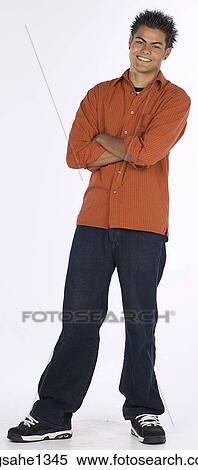 young man with orange shirt View Large Photo Image Stock Photography - young man with orange shirt . Fotosearch