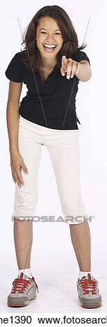 young woman in black shirt View Large Photo Image Stock Image - young woman in black shirt . Fotosearch