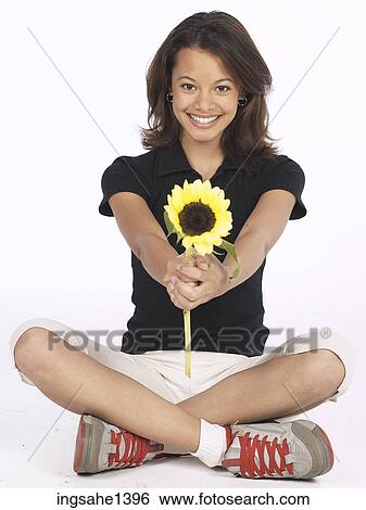 young woman in black shirt View Large Photo Image Stock Photograph - young woman in black shirt . Fotosearch