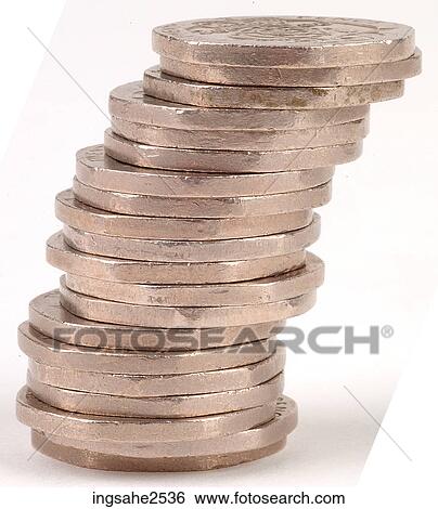Stock Photograph - A group of British coins . Fotosearch
