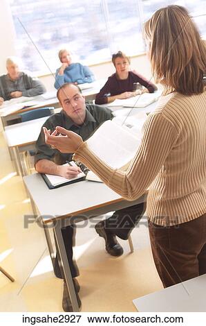 Adult education class View Large Photo Image Stock Photo - Adult education class . Fotosearch
