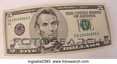 American five dollar bill View Large Photo Image Stock Image - American five dollar bill . Fotosearch