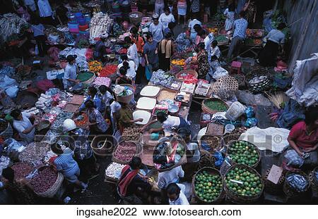 Arial view of Balinese market View Large Photo Image Stock Image - Arial view of Balinese market. Fotosearch
