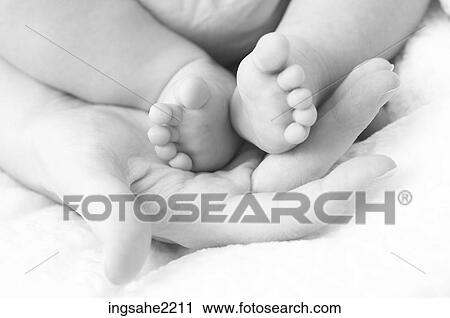 Stock Image - Baby's feet. Fotosearch