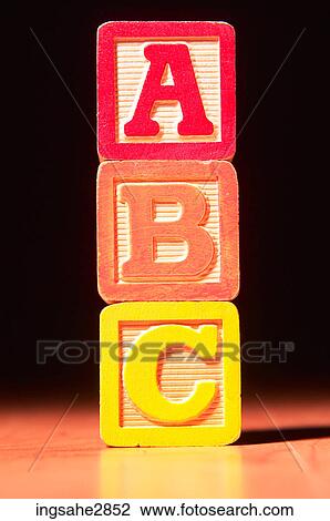 Stock Image - Blocks spelling out A-B-C . Fotosearch