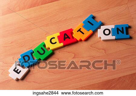 Blocks spelling out the word education View Large Photo Image Picture - Blocks spelling out the word education . Fotosearch
