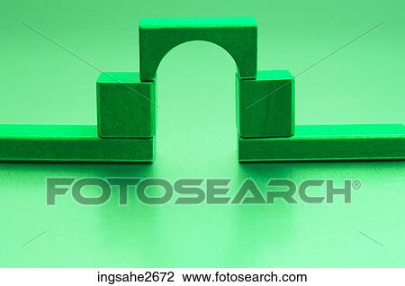 Stock Image - Business building blocks an 6. Fotosearch