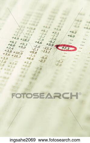 Stock Photo - circled stock quote BE 1. Fotosearch