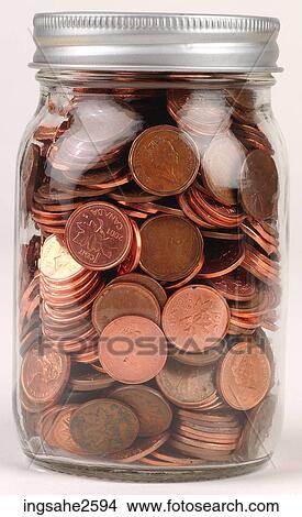 Coins in a jar View Large Photo Image Picture - Coins in a jar . Fotosearch