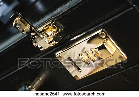 Combination lock on briefcase View Large Photo Image Stock Image - Combination lock on briefcase . Fotosearch