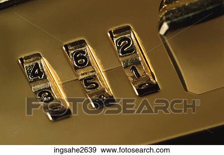 Stock Photo - Combination lock on briefcase . Fotosearch