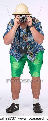 comical adult tourist View Large Photo Image Stock Photo - comical adult tourist . Fotosearch