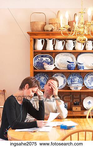 Stock Photography - couple financial planning BE 18. Fotosearch