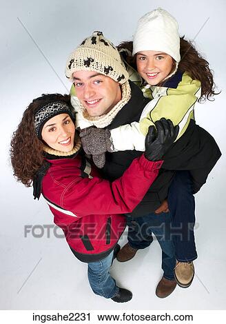 family dressed for winter View Large Photo Image Stock Image - family dressed for winter . Fotosearch