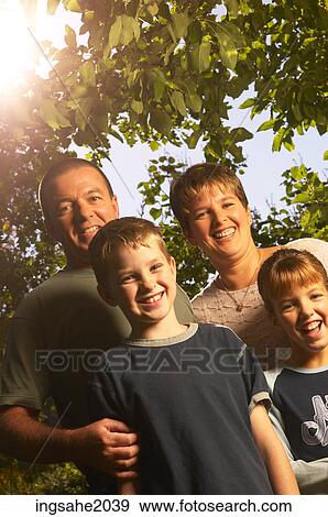 Stock Photo - Family Outside BE 1. Fotosearch