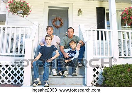Family Sitting on stairs BE 1 View Large Photo Image Stock Image - Family Sitting on stairs BE 1. Fotosearch