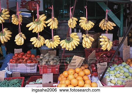Fruit market downtown Hong Kong View Large Photo Image Stock Photograph - Fruit market downtown Hong Kong. Fotosearch