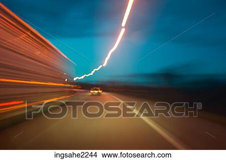 Picture - Highway driving. Fotosearch