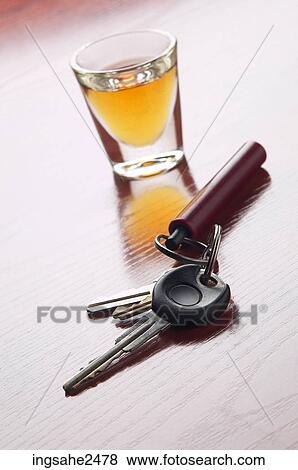 Stock Photo - Liquor and car keys an 1. Fotosearch