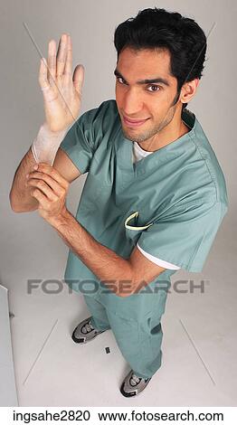 man in hospital scrubs View Large Photo Image Stock Image - man in hospital scrubs . Fotosearch