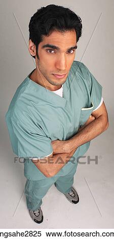 Stock Photography - man in hospital scrubs . Fotosearch