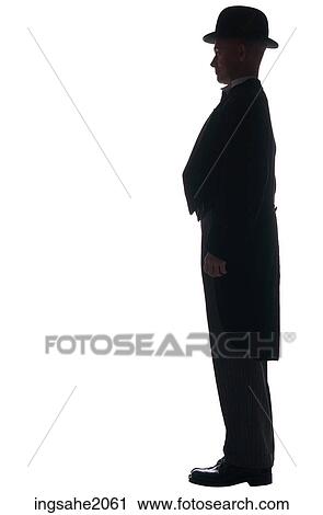 Stock Image - man wearing top hat BE 5. Fotosearch