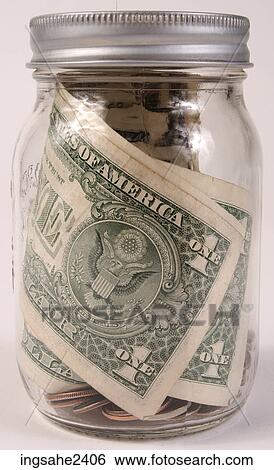 Money in glass jar View Large Photo Image Stock Photograph - Money in glass jar . Fotosearch