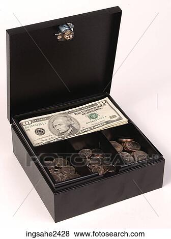 Stock Photo - Money in lockbox . Fotosearch