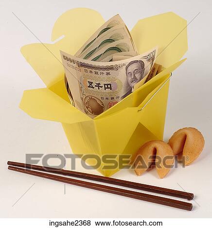 Money in take-out box View Large Photo Image Stock Photo - Money in take-out box. Fotosearch