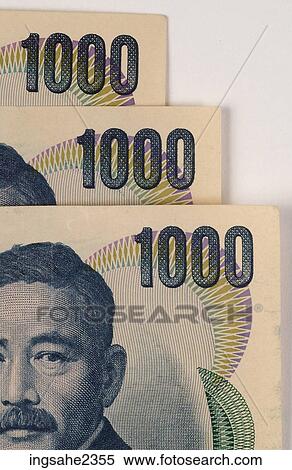Stock Photography - One thousand yen notes. Fotosearch