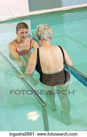 Patient undergoing water rehabilitation therapy an 2 View Large Photo Image Stock Image - Patient undergoing water rehabilitation therapy an 2. Fotosearch