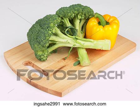 pepper and broccoli View Large Photo Image Stock Image - pepper and broccoli . Fotosearch