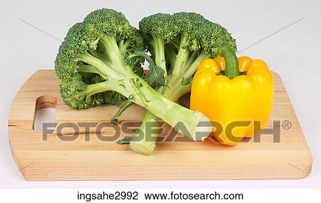 pepper and broccoli View Large Photo Image Stock Image - pepper and broccoli . Fotosearch