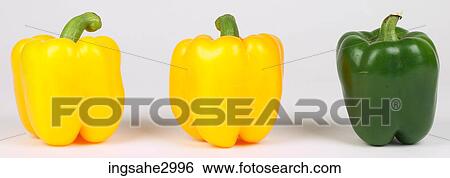 Stock Photograph - peppers in a row . Fotosearch