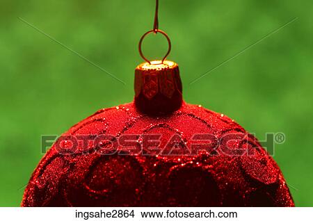 Picture - Red Christmas decoration . Fotosearch