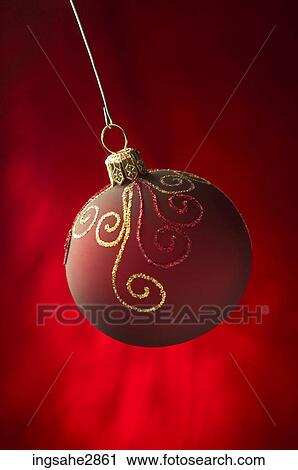 Stock Image - Red Christmas decoration . Fotosearch