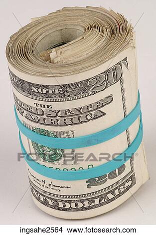 Roll of American currency View Large Photo Image Picture - Roll of American currency . Fotosearch