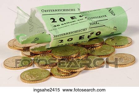 Roll of Euro coins View Large Photo Image Stock Photography - Roll of Euro coins . Fotosearch