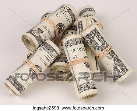 Rolls of American bills View Large Photo Image Stock Photo - Rolls of American bills . Fotosearch