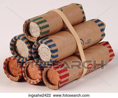 Rolls of Canadian coins View Large Photo Image Stock Image - Rolls of Canadian coins . Fotosearch
