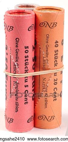 Rolls of Euro coins View Large Photo Image Stock Image - Rolls of Euro coins . Fotosearch
