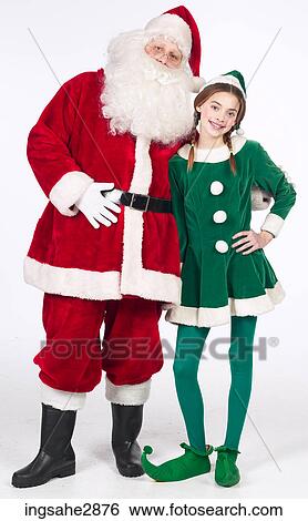 Stock Photograph - Santa and elf . Fotosearch