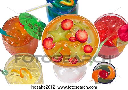 Stock Image - Selection of drinks . Fotosearch