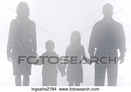 Silhouette of family behind screen View Large Photo Image Picture - Silhouette of family behind screen . Fotosearch