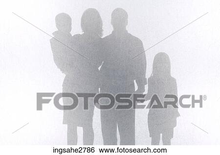 Silhouette of family behind screen View Large Photo Image Stock Photograph - Silhouette of family behind screen . Fotosearch