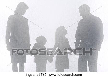 Silhouette of family behind screen View Large Photo Image Stock Photography - Silhouette of family behind screen . Fotosearch